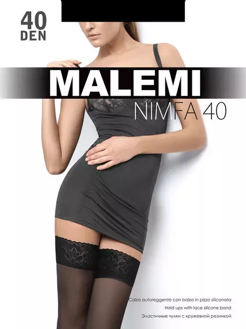 Чулки malemi nimfa 40 nero, , 3/4 (M/L), MALEMI, - 2
