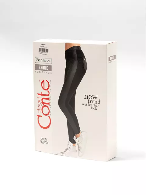 Леггинсы женские conte shine nero, , 170-90/XS, CONTE ELEGANT, - 1