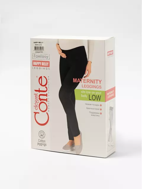 Леггинсы для беременных happy belly nero, , 164-98/M, CONTE ELEGANT, - 1