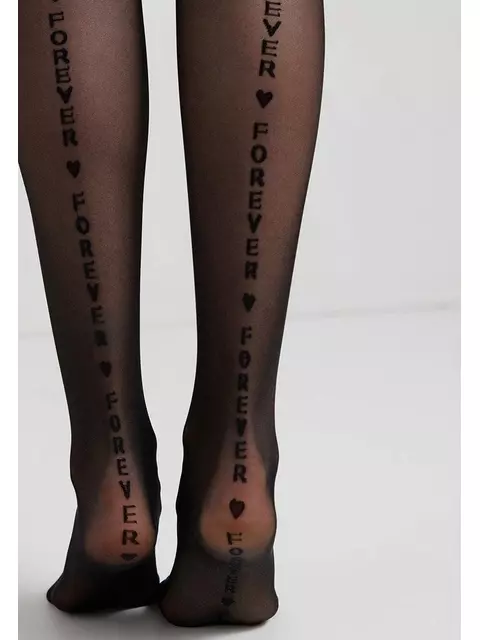 Колготки женские с надписью forever nero, 21С-101СП, 2, CONTE ELEGANT,  - 3