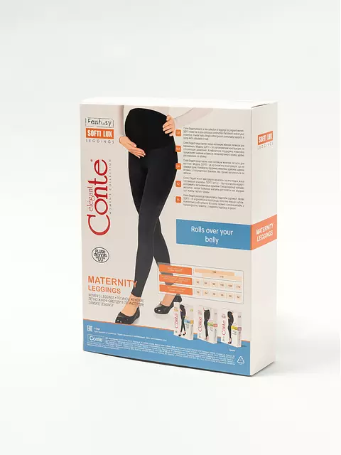 Леггинсы женские для беременных softi lux nero, 17С-407ТСП, 170-110/XXL, CONTE ELEGANT,  - 2