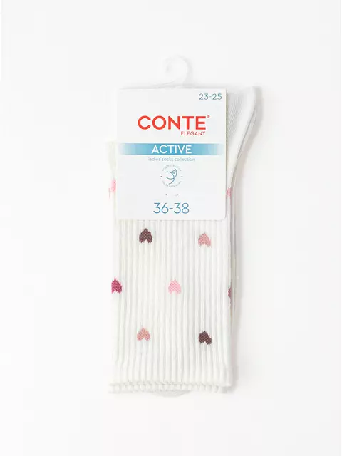 Удлиненные женские носки conte active 966 молочный, 20С-20СП, 36-38 (23-25), CONTE ELEGANT,  - 5
