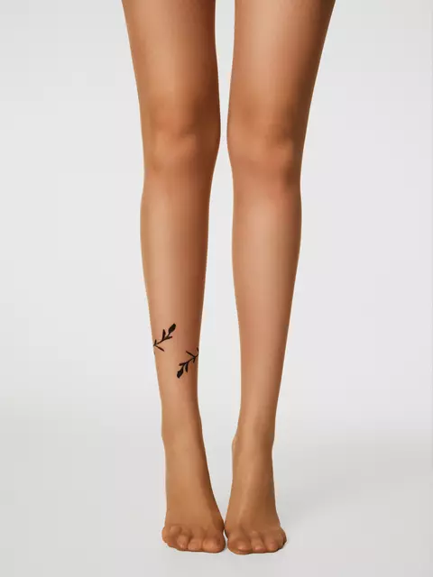 Колготки с рисунком «лиана» fantasy liane bronz, , 4, CONTE ELEGANT, - 1