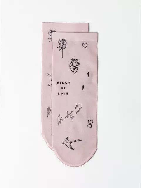 Носки с рисунком «tattoo» fantasy 70 den 142 mix, 17С-34СП, 36-39 (23-25), CONTE ELEGANT,  - 3
