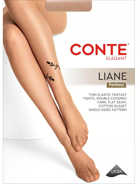 Колготки с рисунком «лиана» fantasy liane bronz, 25С-91СП, 3, CONTE ELEGANT,  - 1