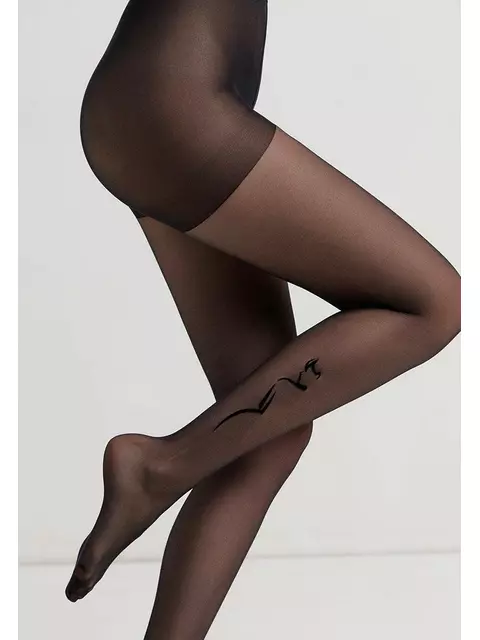 Колготки с тату-рисунком conte femme nero, 19С-108СП, 4, CONTE ELEGANT,  - 2