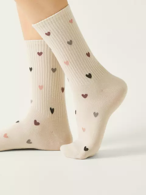 Удлиненные женские носки conte active 966 бежевый, 20С-20СП, 36-38 (23-25), CONTE ELEGANT,  - 2