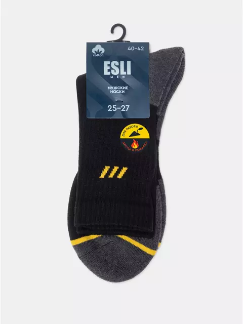 Носки мужские (махровая стопа) esli 213 черный, 24С-147СПЕ, 43-45 (27-29), ESLI,  - 5
