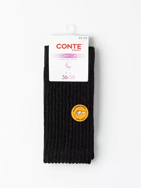 Тёплые носки с махровой стопой conte comfort 750 серый, , 36-38 (23-25), CONTE ELEGANT, - 1