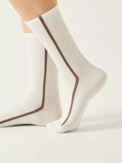 Удлиненные женские носки conte active 965 молочный, 20С-20СП, 39-41 (25-27), CONTE ELEGANT,  - 2