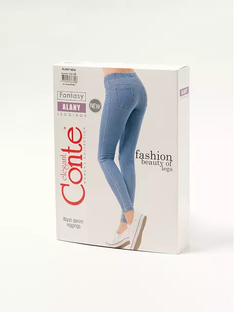 Ультрамодные джеггинсы с россыпью из стразов alany new blue-denim, , 170-90/XS, CONTE ELEGANT, - 1