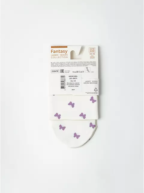 Носки женские с рисунком «бантики» fantasy 939 mix, 22С-55СП, 36-39 (23-25), CONTE ELEGANT,  - 6
