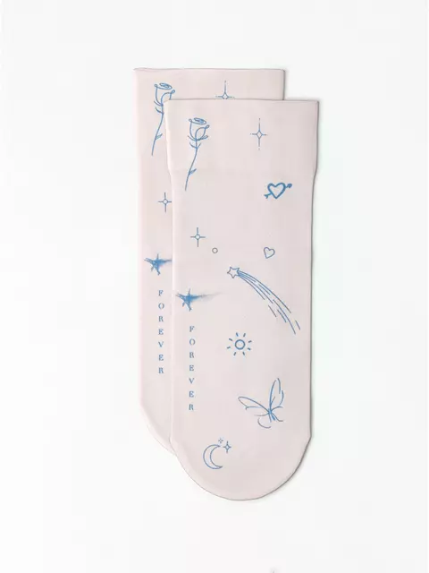 Носки женские с рисунком «forever» fantasy 943 mix, 22С-55СП, 36-39 (23-25), CONTE ELEGANT,  - 4