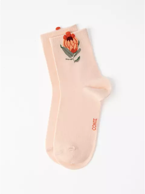 Носки женские с пикотом «протея» conte classic 1137 персиковый, 17С-183СП, 36-39 (23-25), CONTE ELEGANT,  - 4