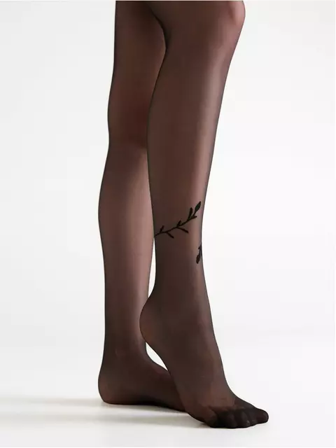 Колготки с рисунком «лиана» fantasy liane nero, 25С-91СП, 2, CONTE ELEGANT,  - 3