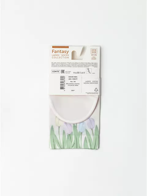 Носки женские с микрофиброй «тюльпаны» conte fantasy 780 микс, 20С-102СП, 36-39 (23-25), CONTE ELEGANT,  - 5