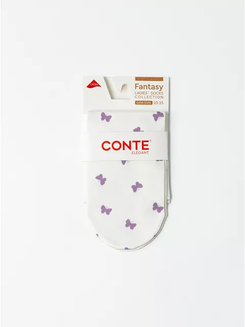 Носки женские с рисунком «бантики» fantasy 939 mix, 22С-55СП, 36-39 (23-25), CONTE ELEGANT,  - 5