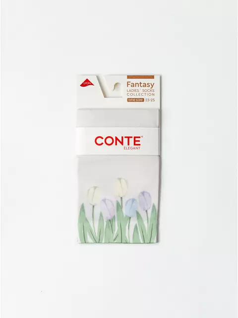 Носки женские с микрофиброй «тюльпаны» conte fantasy 780 микс, 20С-102СП, 36-39 (23-25), CONTE ELEGANT,  - 3