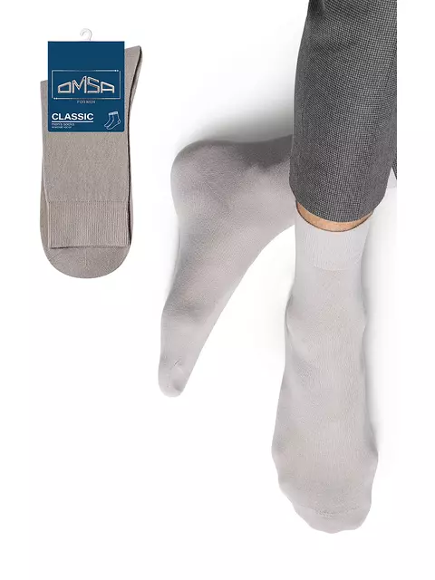 Носки мужские omsa classic 203 grigio chiaro, , 39-41 (25-27), OMSA, - 1