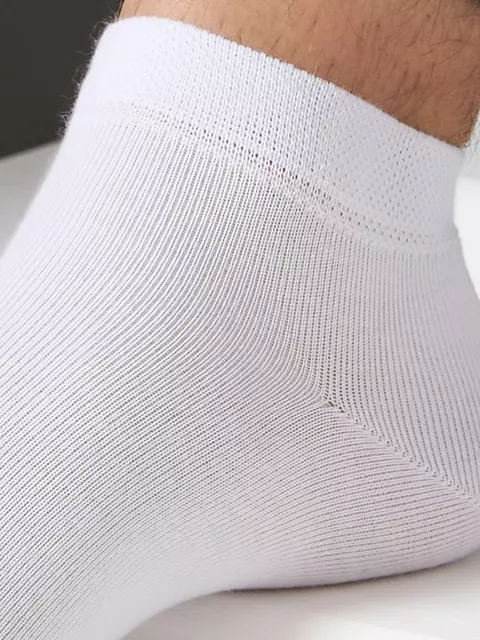 Укороченные мужские носки omsa classic 201 bianco, , 42-44 (27-29), OMSA, - 3