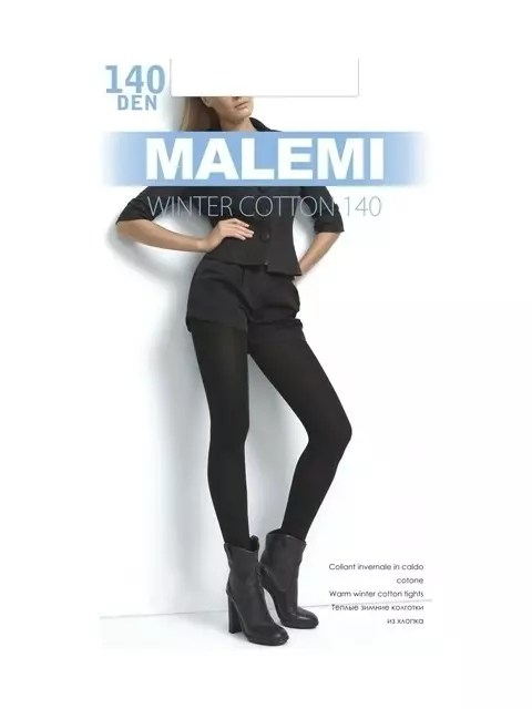 Колготки malemi winter cotton 140 nero, , 2, MALEMI, - 3