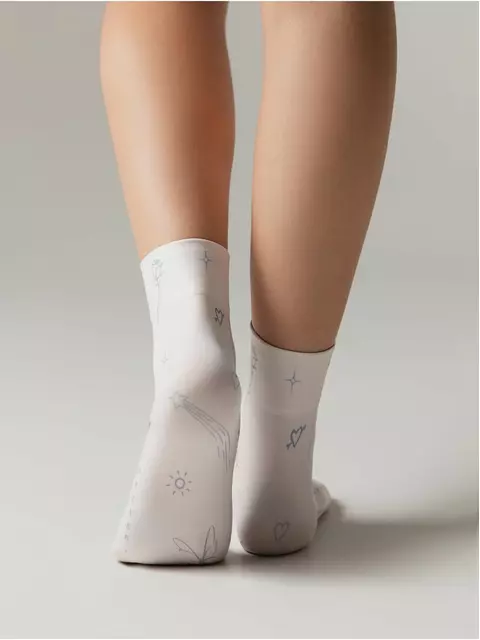 Носки женские с рисунком «forever» fantasy 943 mix, 22С-55СП, 36-39 (23-25), CONTE ELEGANT,  - 3