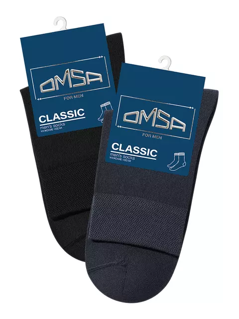 Носки мужские классические omsa classic 202 nero, , 45-47 (29-31), OMSA, - 2