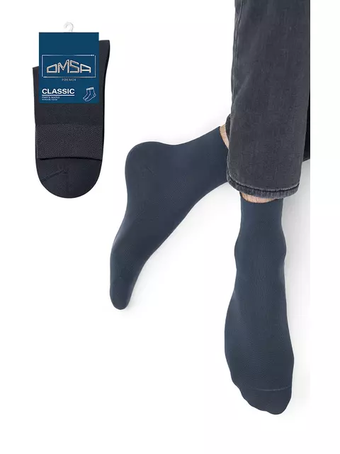 Носки мужские классические omsa classic 202 grigio scuro, , 36-38 (23-25), OMSA, - 1