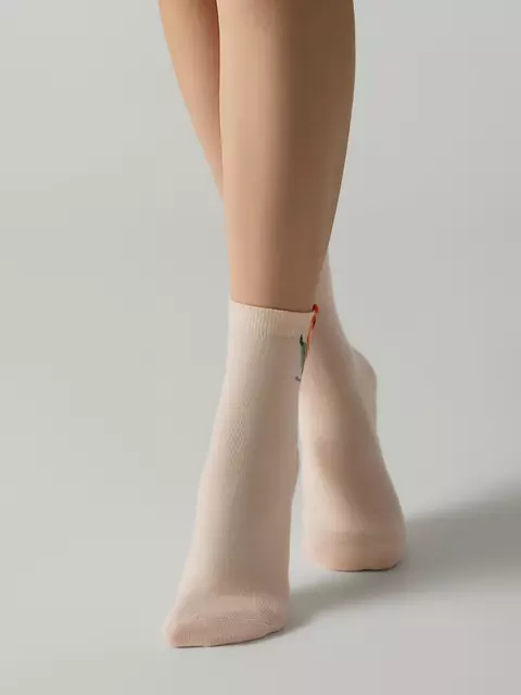 Носки женские с пикотом «протея» conte classic 1137 персиковый, 17С-183СП, 36-39 (23-25), CONTE ELEGANT,  - 3