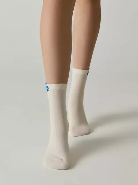 Удлинённые женские носки с пикотом «василёк» conte classic 1155 капучино, 17С-183СП, 36-39, CONTE ELEGANT,  - 3