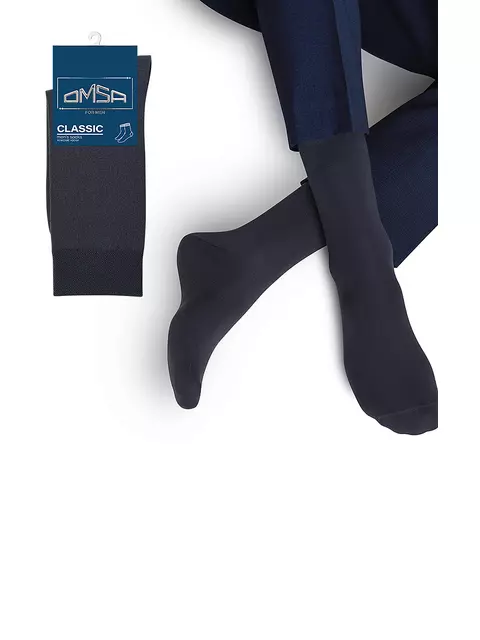 Мужские классические носки omsa classic 204 grigio scuro, , 36-38 (23-25), OMSA, - 1