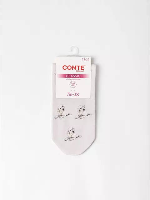 Носки женские conte classic 747 бежевый, 21С-112/3СП, 36-38 (23-25), CONTE ELEGANT,  - 5