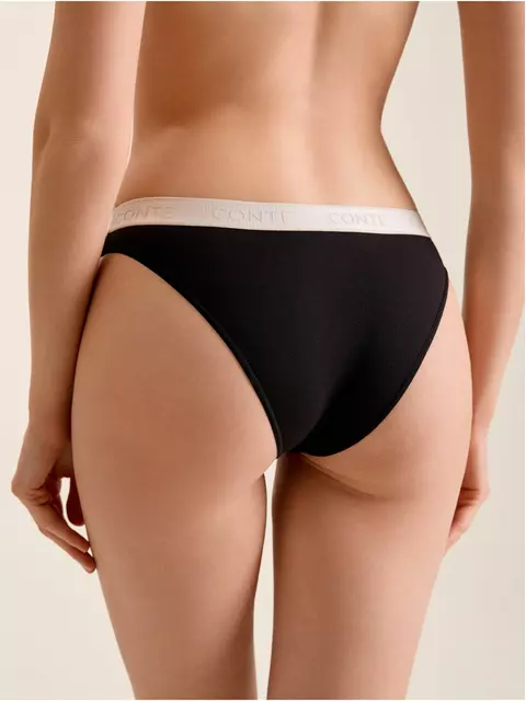 Трусы «бикини» из хлопка print dots lb 2545 black-beige, 22С-2558ТСП, 94/S, CONTE ELEGANT,  - 2