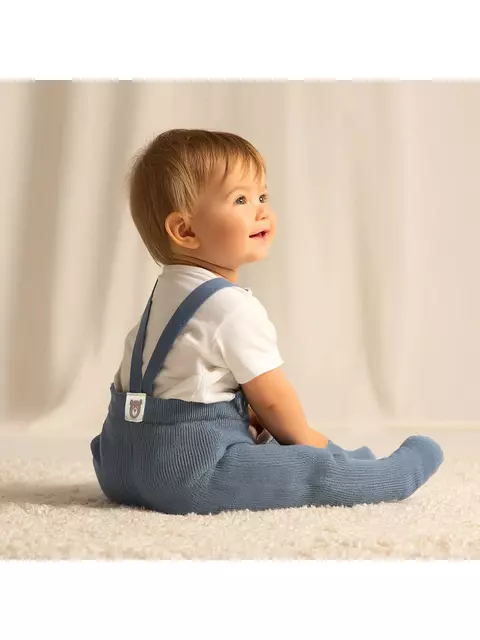 Колготки детские (с подтяжками) tip-top 716 джинс, 25С-148СП, 80-86 (14), CONTE-KIDS,  - 2