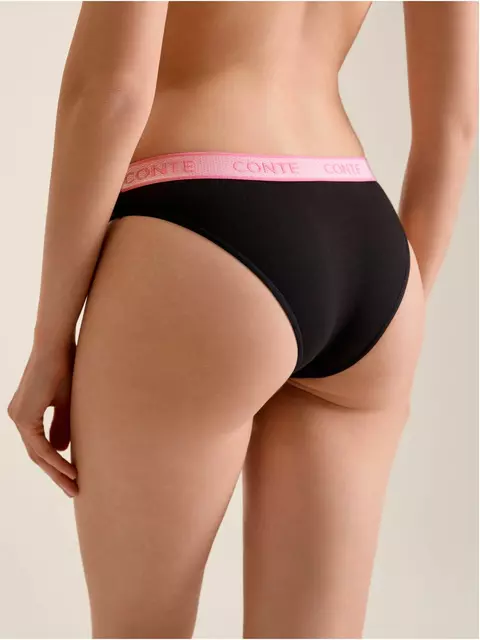 Трусы «бикини» из хлопка print dots lb 2545 black-pink, 22С-2558ТСП, 94/S, CONTE ELEGANT,  - 2