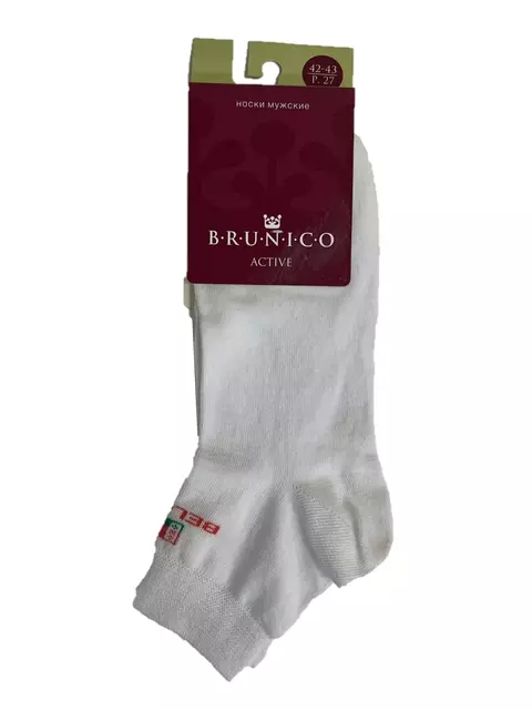 Коротки мужские носки с надписью belarus брестские 2406 белый, 3С2406-Д38, 44-45 (29), БРЕСТСКИЕ,  - 1