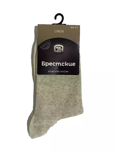 Носки мужские из льна брестские 2100 natural, 3С2100-Д38, 44-45 (29), БРЕСТСКИЕ,  - 2