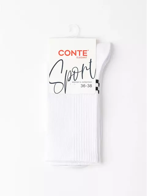 Удлинённые носки sport 1105 белый, 25С-200СП, 39-41 (25-27), CONTE ELEGANT,  - 5