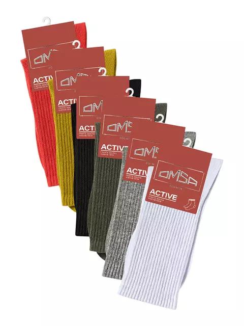 Мужские спортивные носки omsa active 116 grigio melange, , 36-38 (23-25), OMSA, - 2