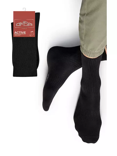 Мужские спортивные носки omsa active 116 nero, , 36-38 (23-25), OMSA, - 1