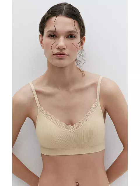 Топ на тонких бретелях с вкладышами minimi 1011s french chic beige, , 44/46 (S/M), MINIMI, - 1
