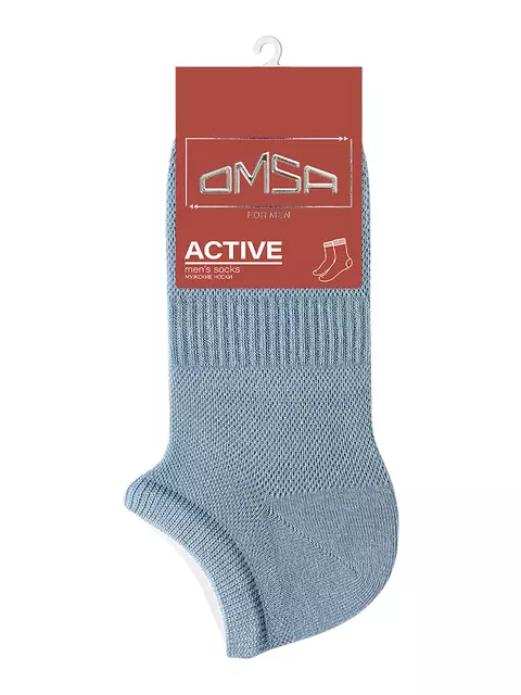 Мужские укороченные носки omsa active 119 jeans, , 36-38 (23-25), OMSA, - 5