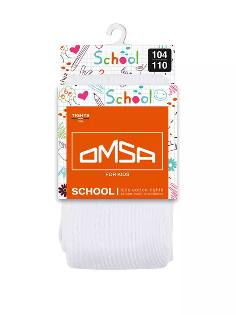 Детские колготки однотонные omsa kids 11с01 bianco, , 116-122/16-17, OMSA, - 4