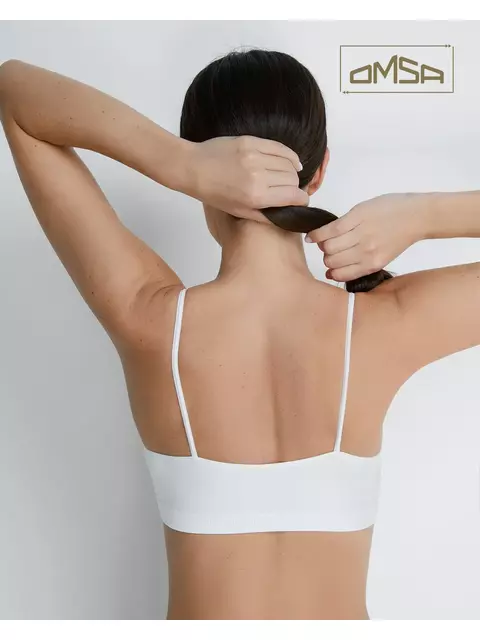Женский топ на тонких бретелях omsa oms122 bianco, , 4 (l/xl, OMSA, - 3