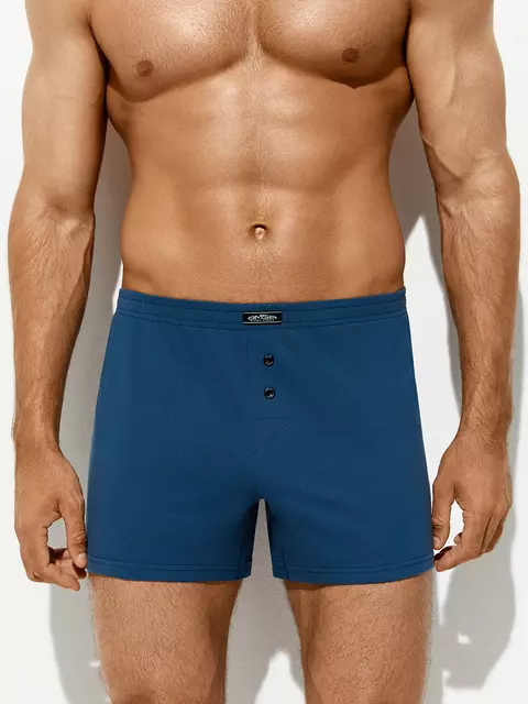 Трусы мужские шорты-боксеры из 100% хлопка omsa omb 1243 jeans, , 46 (M), OMSA, - 1