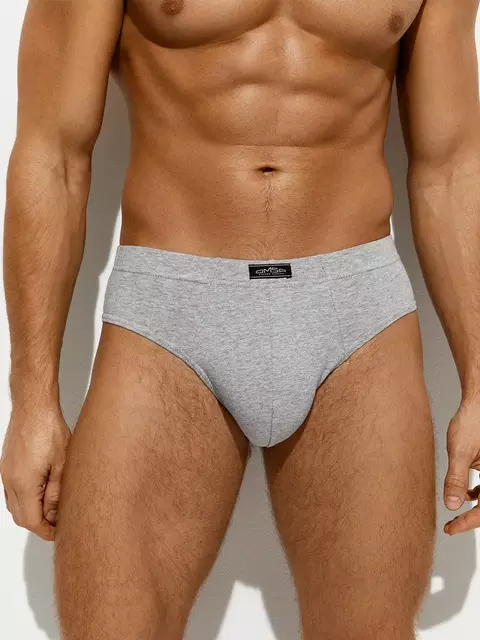 Трусы мужские слипы omsa omb 1223 grigio melange, , 46 (M), OMSA, - 1