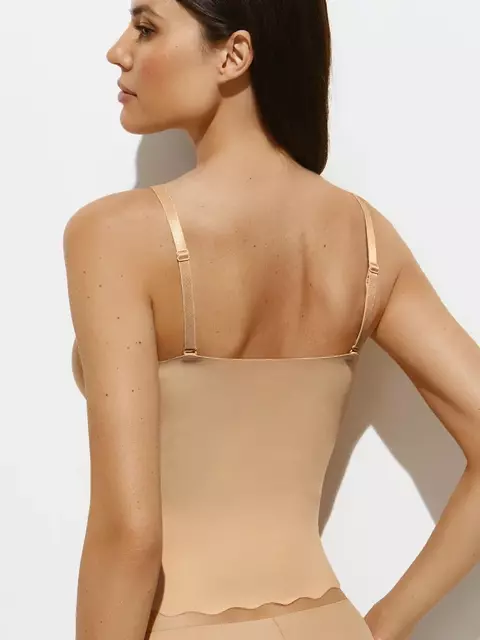 Майка на тонких бретелях с вкладышами omsa 1211b omd invisible nudo, , 48 (L), OMSA, - 2