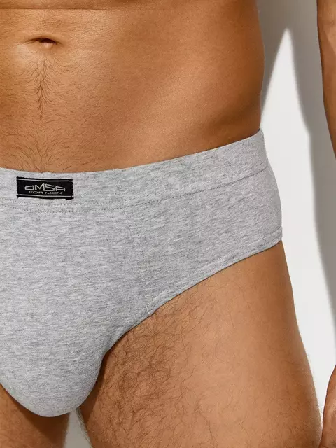 Трусы мужские слипы omsa omb 1223 grigio melange, , 46 (M), OMSA, - 3