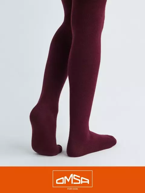 Подростковые колготки однотонные omsa kids 11с01 bordo, , 140-146/20-21, OMSA, - 1