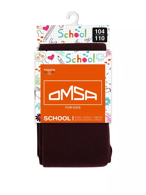 Подростковые колготки однотонные omsa kids 11с01 bordo, , 140-146/20-21, OMSA, - 3